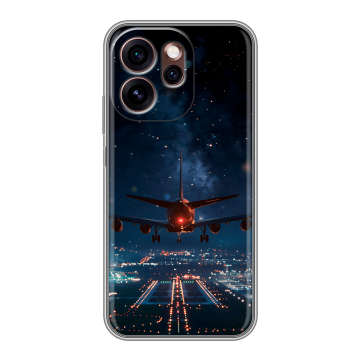 Силиконовый чехол на OPPO Reno15 Pro 5G с принтом самолет Силиконовый чехол на OPPO Reno15 Pro 5G с принтом самолет