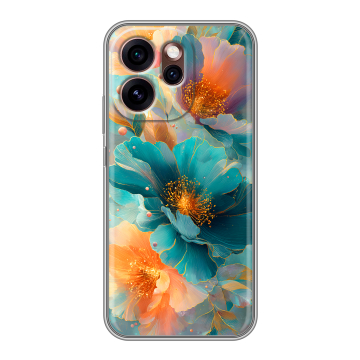 Силиконовый чехол на OPPO Reno15 Pro 5G с принтом Цветы