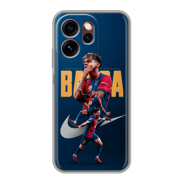 Силиконовый чехол на OPPO Reno15 Pro 5G с принтом Барселона Barca Yamal Силиконовый чехол на OPPO Reno15 Pro 5G с принтом Барселона Barca Yamal