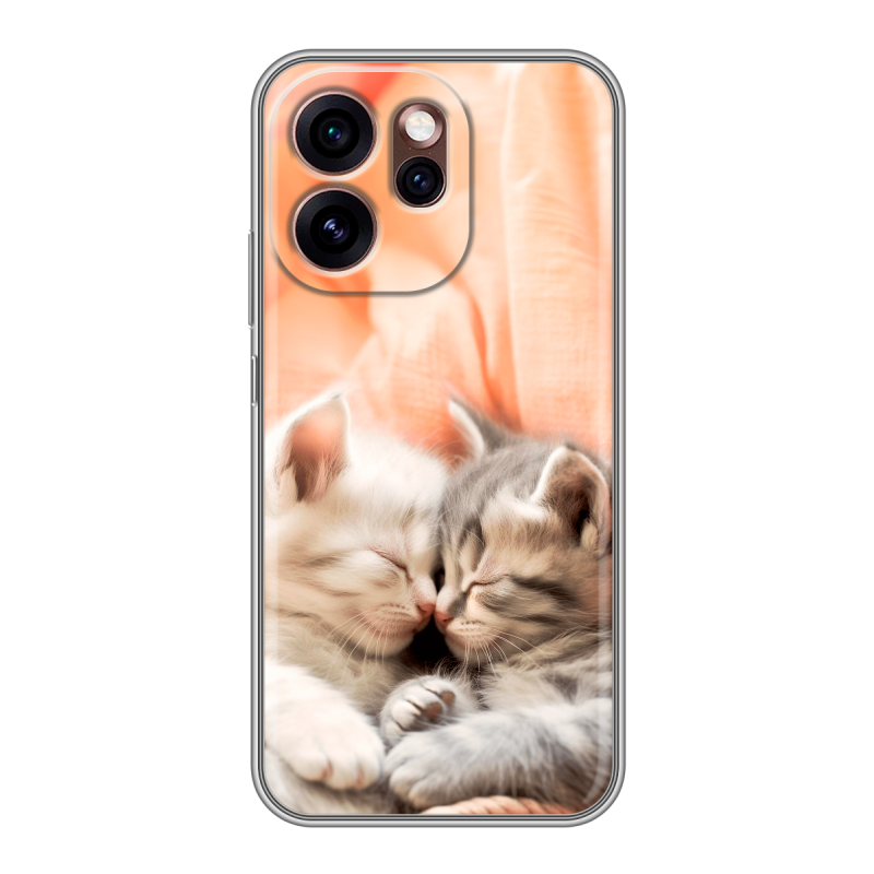 Силиконовый чехол на OPPO Reno15 Pro 5G с принтом Котята Силиконовый чехол на OPPO Reno15 Pro 5G с принтом Котята