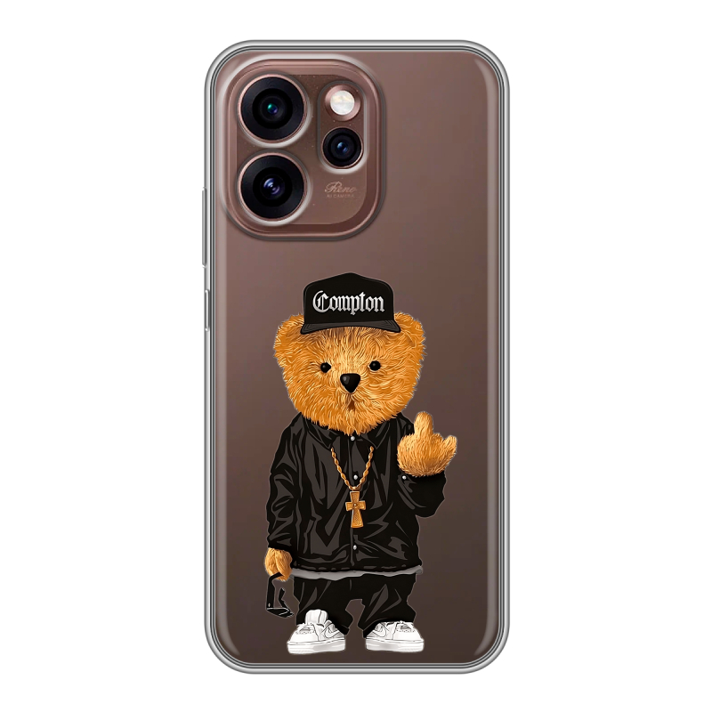 Силиконовый чехол на OPPO Reno15 Pro 5G с принтом Плюшевый медведь Силиконовый чехол на OPPO Reno15 Pro 5G с принтом Плюшевый медведь