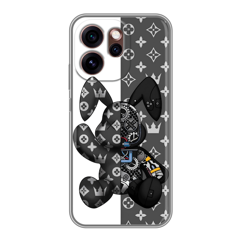 Силиконовый чехол на OPPO Reno15 Pro 5G с принтом Луи робот Силиконовый чехол на OPPO Reno15 Pro 5G с принтом Луи робот