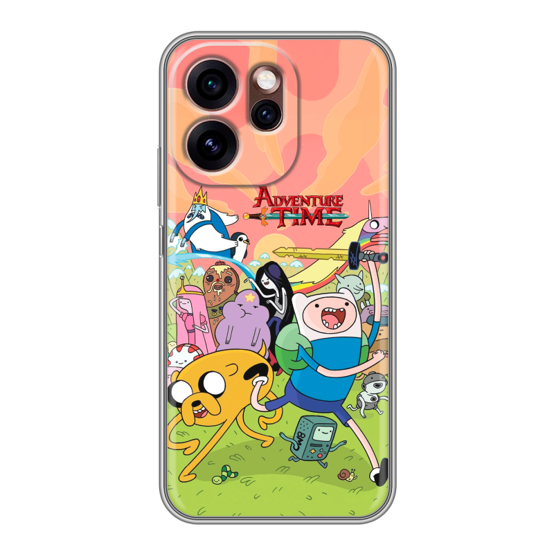 Силиконовый чехол на OPPO Reno15 Pro 5G с принтом Adventure time Время приключений Силиконовый чехол на OPPO Reno15 Pro 5G с принтом Adventure time Время приключений