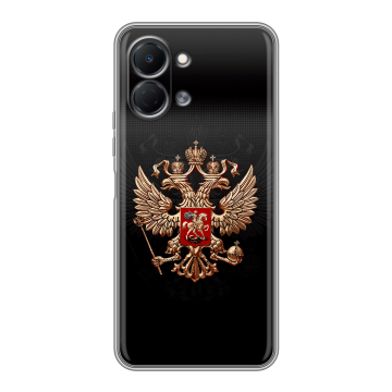 Силиконовый чехол на Tecno Spark Go 3 с принтом Герб России Силиконовый чехол на Tecno Spark Go 3 с принтом Герб России