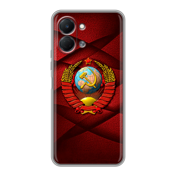 Силиконовый чехол на Tecno Spark Go 3 с принтом Герб СССР Силиконовый чехол на Tecno Spark Go 3 с принтом Герб СССР