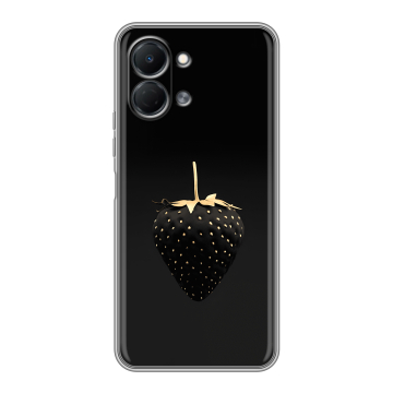 Силиконовый чехол на Tecno Spark Go 3 с принтом Черная клубника Силиконовый чехол на Tecno Spark Go 3 с принтом Черная клубника