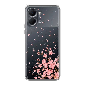 Силиконовый чехол на Tecno Spark Go 3 с принтом Ветка сакуры Силиконовый чехол на Tecno Spark Go 3 с принтом Ветка сакуры