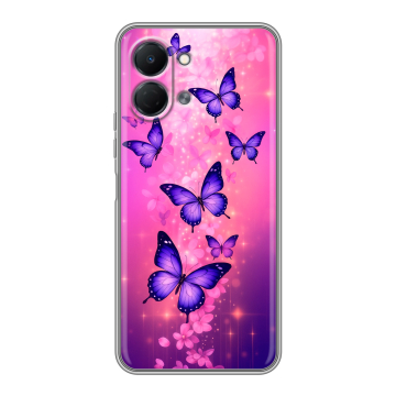 Силиконовый чехол на Tecno Spark Go 3 с принтом Бабочки Силиконовый чехол на Tecno Spark Go 3 с принтом Бабочки