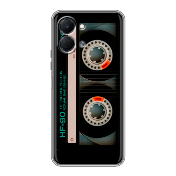 Силиконовый чехол на Tecno Spark Go 3 с принтом Кассета