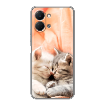 Силиконовый чехол на Tecno Spark Go 3 с принтом Котята Силиконовый чехол на Tecno Spark Go 3 с принтом Котята