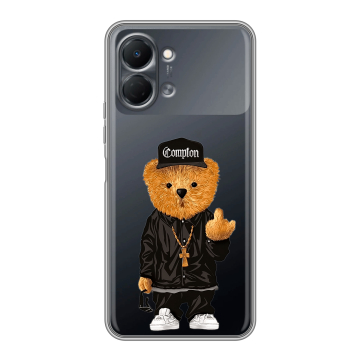Силиконовый чехол на Tecno Spark Go 3 с принтом Мишка Силиконовый чехол на Tecno Spark Go 3 с принтом Мишка