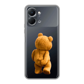 Силиконовый чехол на Tecno Spark Go 3 с принтом Медведь Силиконовый чехол на Tecno Spark Go 3 с принтом Медведь
