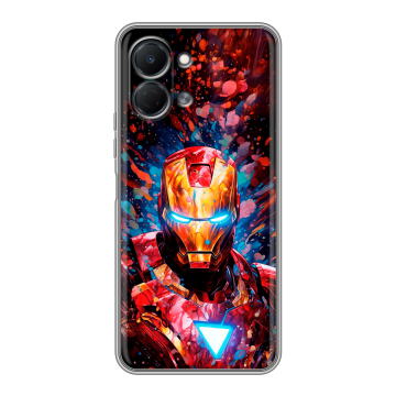 Силиконовый чехол на Tecno Spark Go 3 с принтом Железный человек Ironman