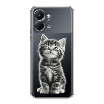 Силиконовый чехол на Tecno Spark Go 3 с принтом Котенок Силиконовый чехол на Tecno Spark Go 3 с принтом Котенок