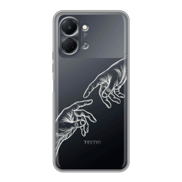 Силиконовый чехол на Tecno Spark Go 3 с принтом Сотворение мира