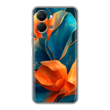 Силиконовый чехол на Tecno Spark Go 3 с принтом Цветы