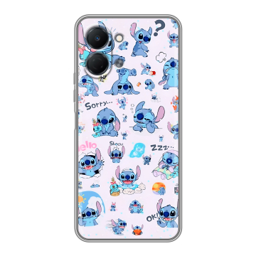 Силиконовый чехол на Tecno Spark Go 3 с принтом Лило и Стич Силиконовый чехол на Tecno Spark Go 3 с принтом Лило и Стич
