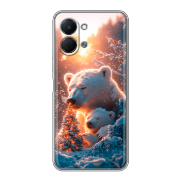 Силиконовый чехол на Tecno Spark Go 3 с принтом Новый год Силиконовый чехол на Tecno Spark Go 3 с принтом Новый год
