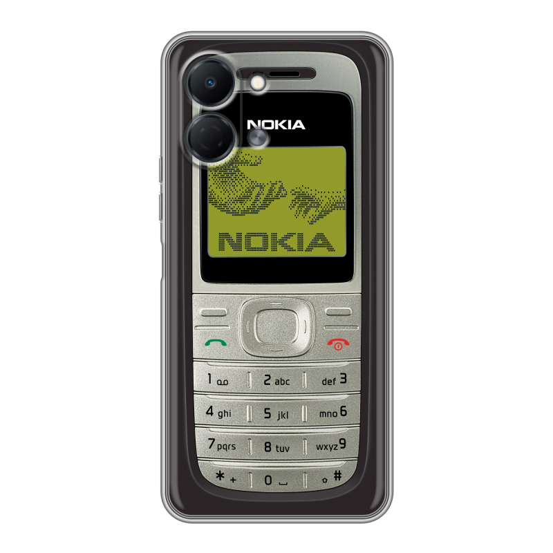 Силиконовый чехол на Tecno Spark Go 3 с принтом Ретро Нокия Силиконовый чехол на Tecno Spark Go 3 с принтом Ретро Нокия