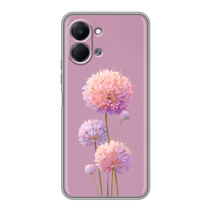 Силиконовый чехол на Tecno Spark Go 3 с принтом Цветы Силиконовый чехол на Tecno Spark Go 3 с принтом Цветы