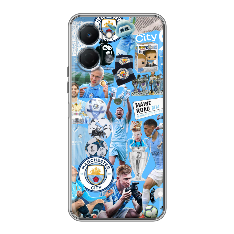 Силиконовый чехол на Tecno Spark Go 3 с принтом Man City Манчестер Сити Силиконовый чехол на Tecno Spark Go 3 с принтом Man City Манчестер Сити
