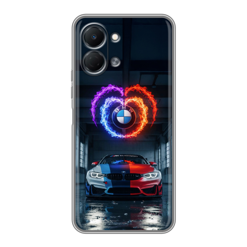 Силиконовый чехол на Tecno Spark Go 3 с принтом BMW БМВ Силиконовый чехол на Tecno Spark Go 3 с принтом BMW БМВ