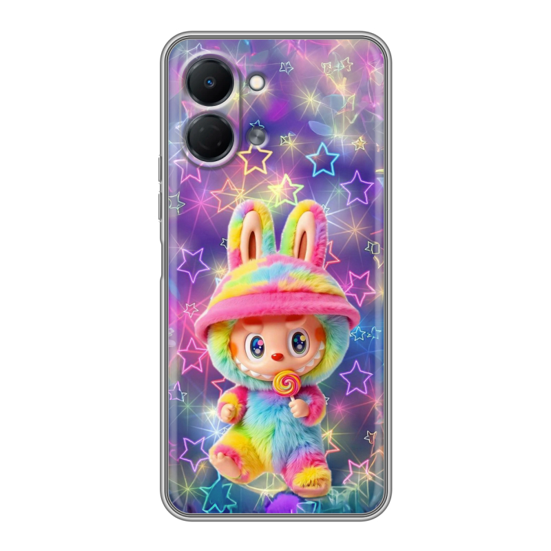 Силиконовый чехол на Tecno Spark Go 3 с принтом Labubu Лабубу Силиконовый чехол на Tecno Spark Go 3 с принтом Labubu Лабубу