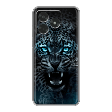 Силиконовый чехол на Honor X5c с принтом Темный леопард Силиконовый чехол на Honor X5c с принтом Темный леопард
