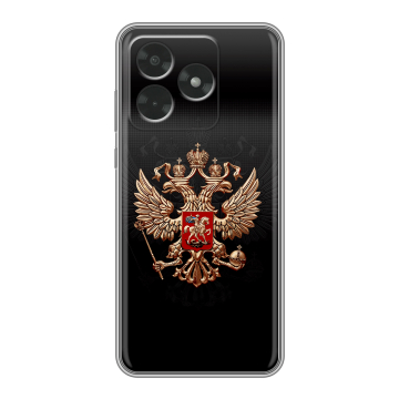Силиконовый чехол на Honor X5c с принтом Герб России Силиконовый чехол на Honor X5c с принтом Герб России