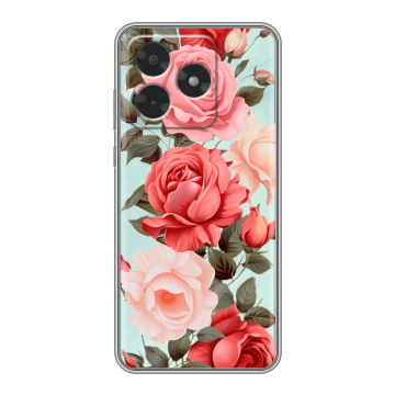 Силиконовый чехол на Honor X5c с принтом Розы
