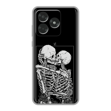 Силиконовый чехол на Honor X5c с принтом Поцелуй скелетов Силиконовый чехол на Honor X5c с принтом Поцелуй скелетов