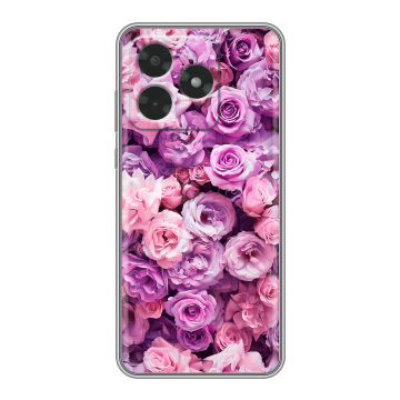 Силиконовый чехол на Honor X5c с принтом лавандовые розы