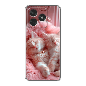 Силиконовый чехол на Honor X5c с принтом котята котики