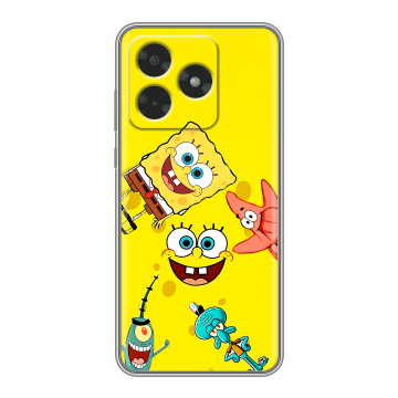 Силиконовый чехол на Honor X5c с принтом Спанч боб Спанчбоб