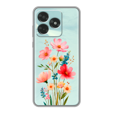 Силиконовый чехол на Honor X5c с принтом Цветы
