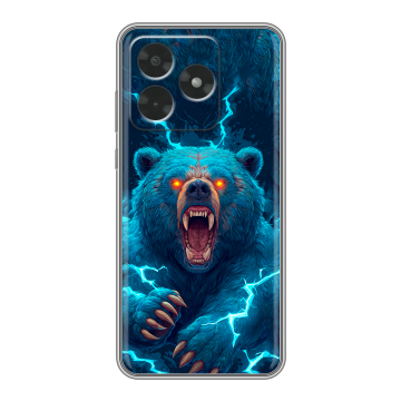 Силиконовый чехол на Honor X5c с принтом Медведь