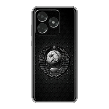 Силиконовый чехол на Honor X5c с принтом Герб Флаг СССР