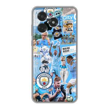 Силиконовый чехол на Honor X5c с принтом Man City Манчестер Сити