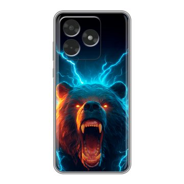 Силиконовый чехол на Honor X5c с принтом Медведь