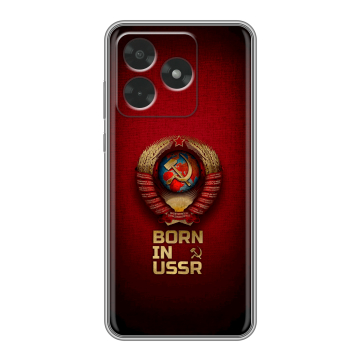 Силиконовый чехол на Honor X5c с принтом Флаг Герб СССР