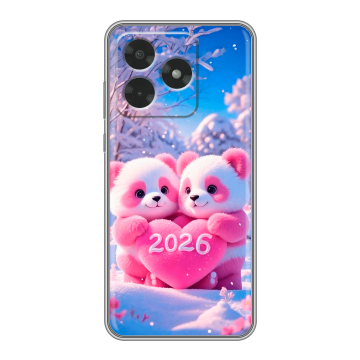 Силиконовый чехол на Honor X5c с принтом Новый год