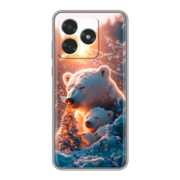Силиконовый чехол на Honor X5c с принтом Новый год