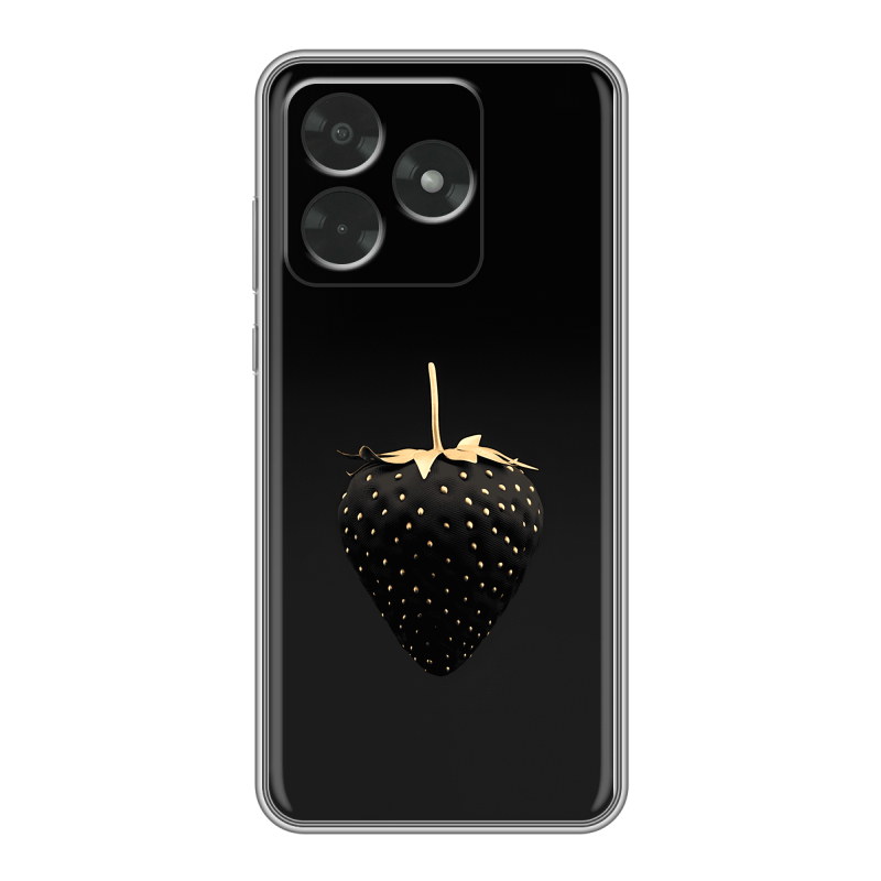 Силиконовый чехол на Honor X5c с принтом Черная клубника Силиконовый чехол на Honor X5c с принтом Черная клубника