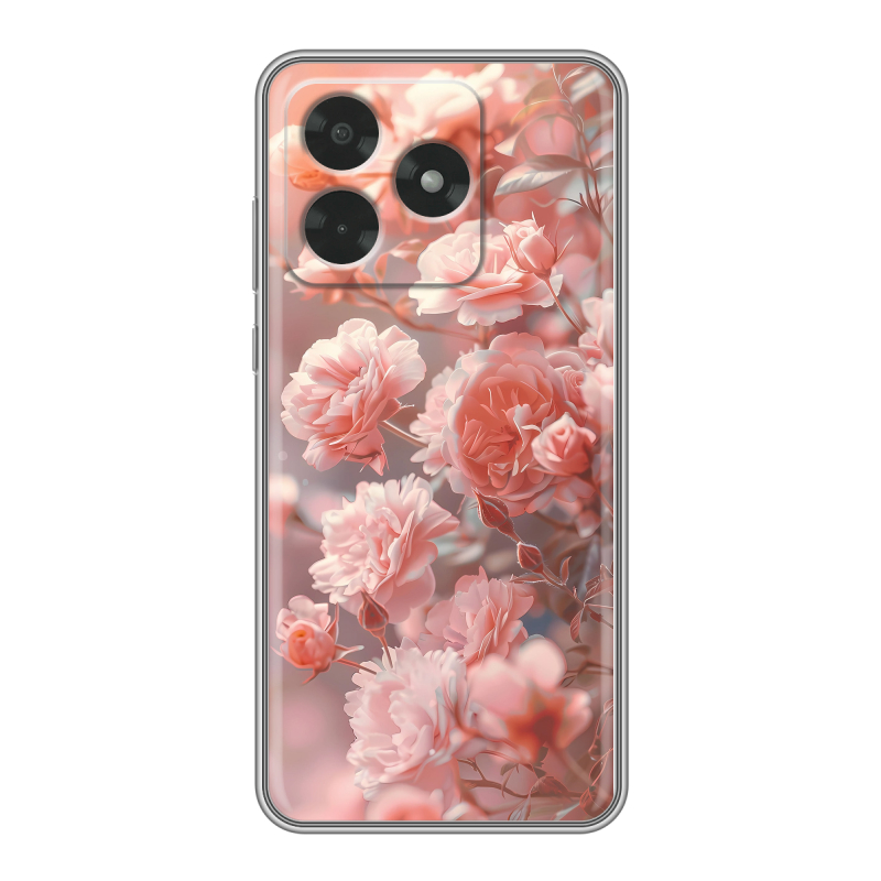 Силиконовый чехол на Honor X5c с принтом Розовые розы Силиконовый чехол на Honor X5c с принтом Розовые розы