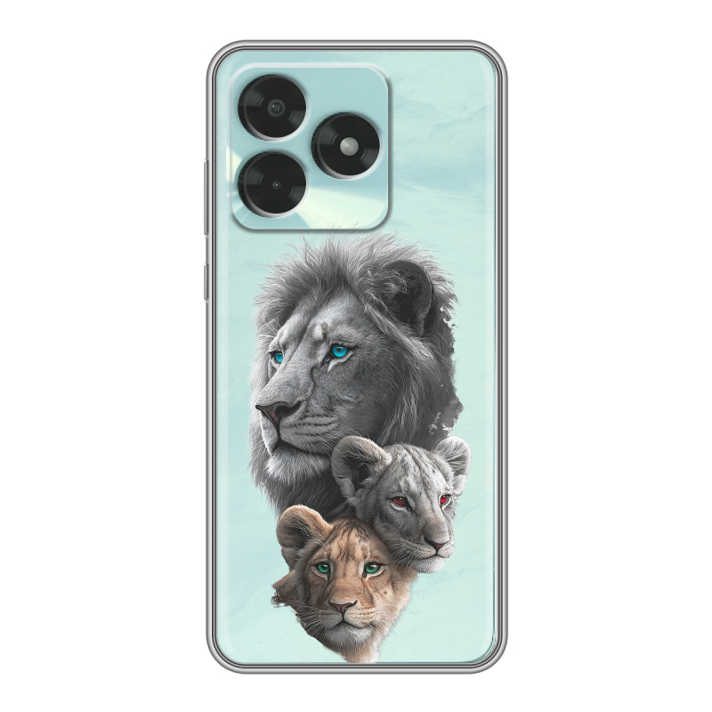 Силиконовый чехол на Honor X5c с принтом Львы Силиконовый чехол на Honor X5c с принтом Львы