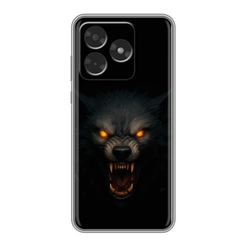 Силиконовый чехол на Honor X5c с принтом Волк Силиконовый чехол на Honor X5c с принтом Волк