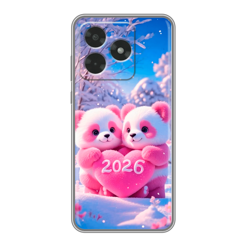 Силиконовый чехол на Honor X5c с принтом Новый год Силиконовый чехол на Honor X5c с принтом Новый год
