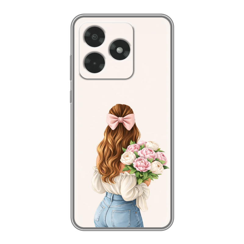 Силиконовый чехол на Honor X5c с принтом женский Силиконовый чехол на Honor X5c с принтом женский