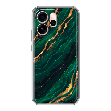 Силиконовый чехол на OPPO Reno15 Pro Max 5G с принтом Мрамор зеленое золото Силиконовый чехол на OPPO Reno15 Pro Max 5G с принтом Мрамор зеленое золото