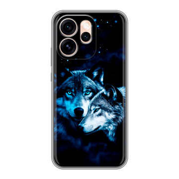 Силиконовый чехол на OPPO Reno15 Pro Max 5G с принтом Волки Силиконовый чехол на OPPO Reno15 Pro Max 5G с принтом Волки
